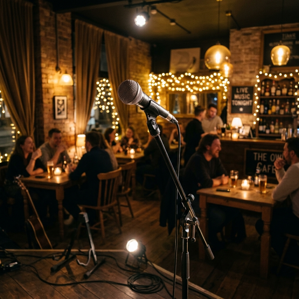Acoustic Poetry Stage at Nukkadd Cafe